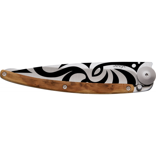 1CB020 Tattoos毛利人圖騰-杜松木刀柄