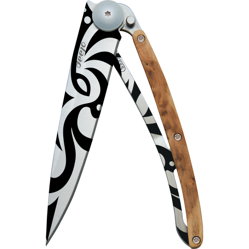 1CB020 Tattoos毛利人圖騰-杜松木刀柄