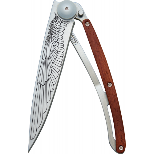 1CB016 Tattoos翅膀- 玫瑰木刀柄