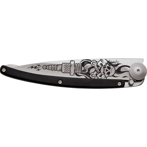 1CB018 Tattoos摩托車-百香果木刀柄