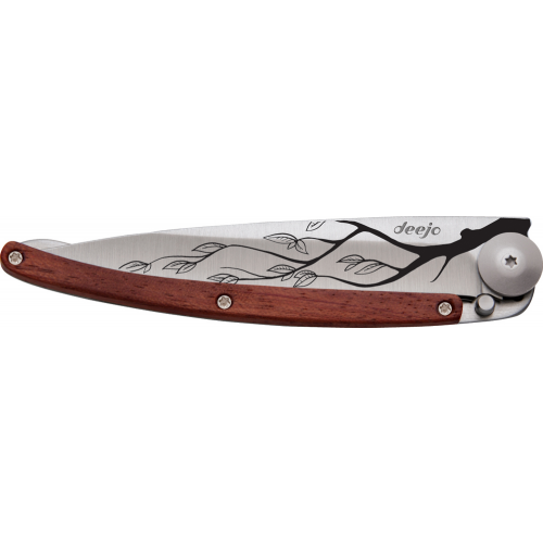 1CB022 Tattoos樹-玫瑰木刀柄