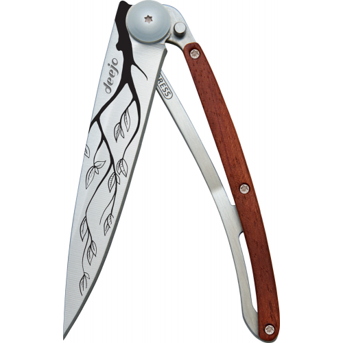 1CB022 Tattoos樹-玫瑰木刀柄