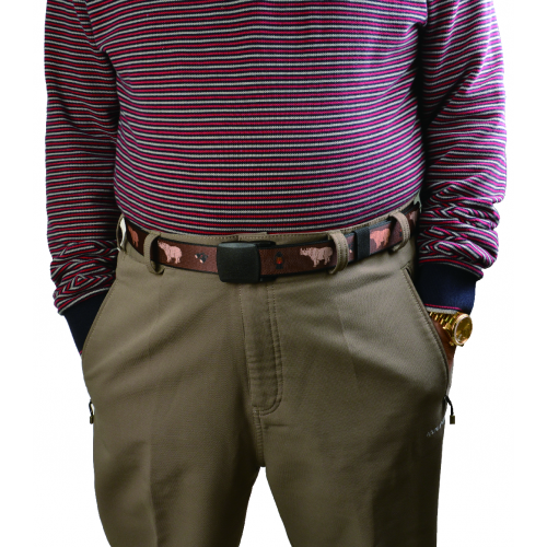 1652 便利扣彩繪休閒腰帶